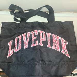 PINK Victoria's Secret Black Tote with Pink Accents